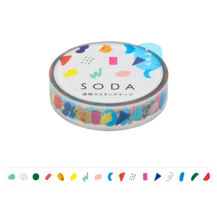 Transparentna taśma dekoracyjna, wzory