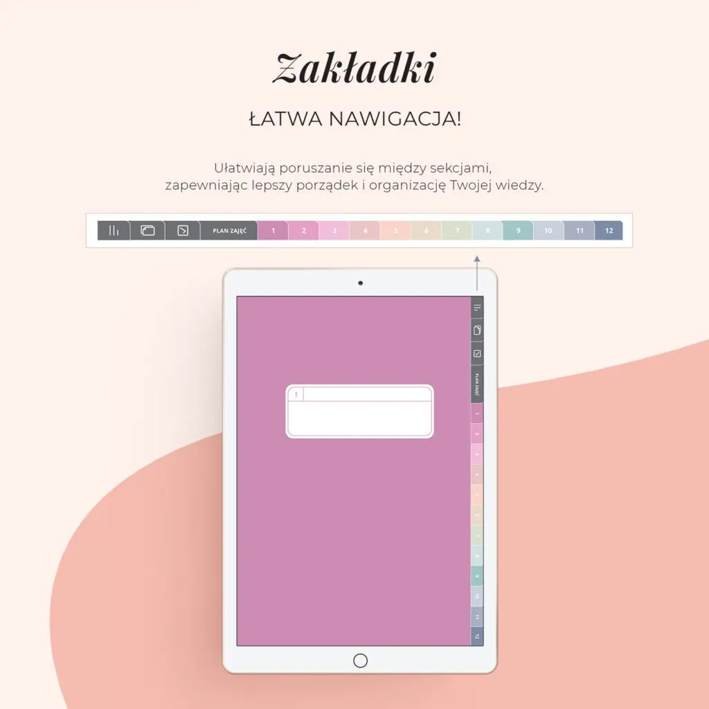 Cyfrowy notatnik na studia | Zakładki