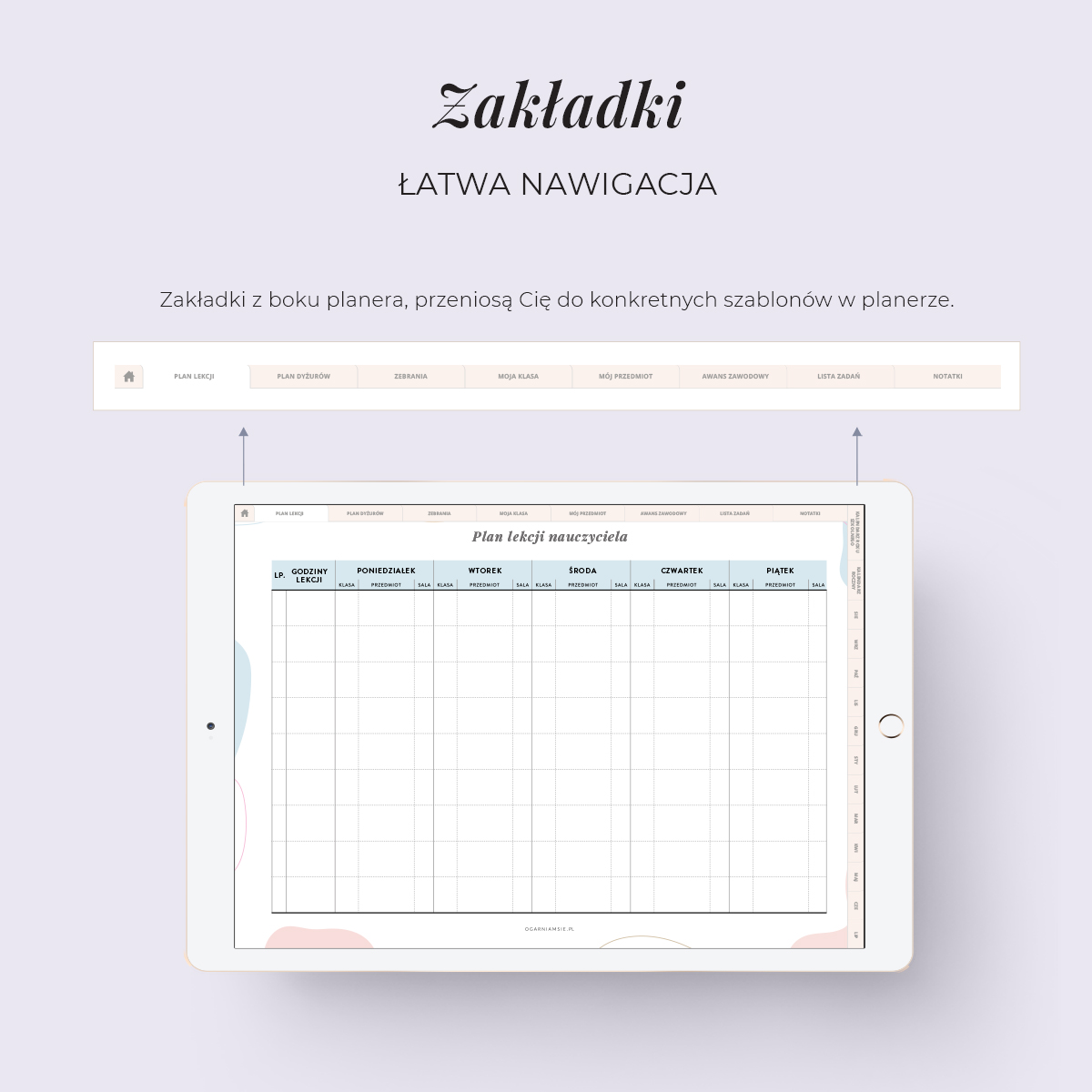 Łatwa nawigacja w cyfrowym planerze nauczyciela