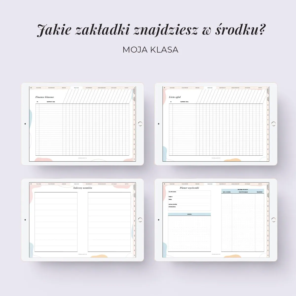 Digital planer nauczyciela - zakładka moja klasa