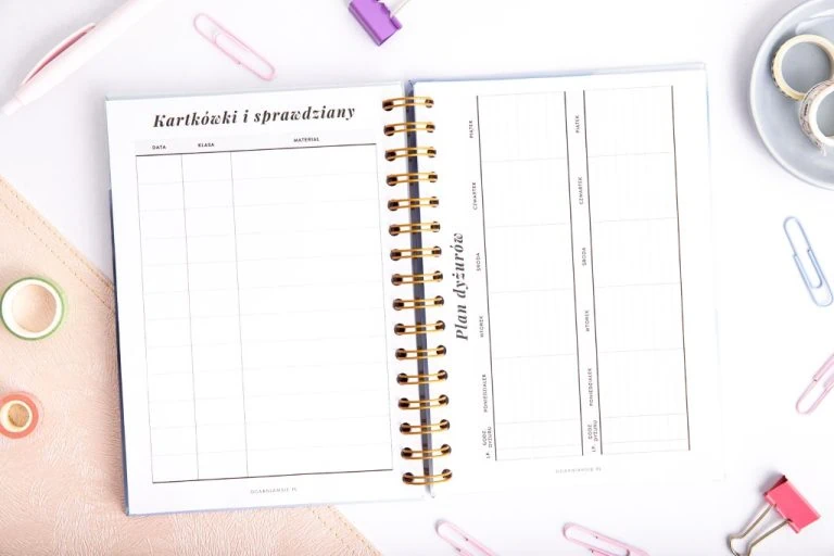 plan dyżurów, szablon