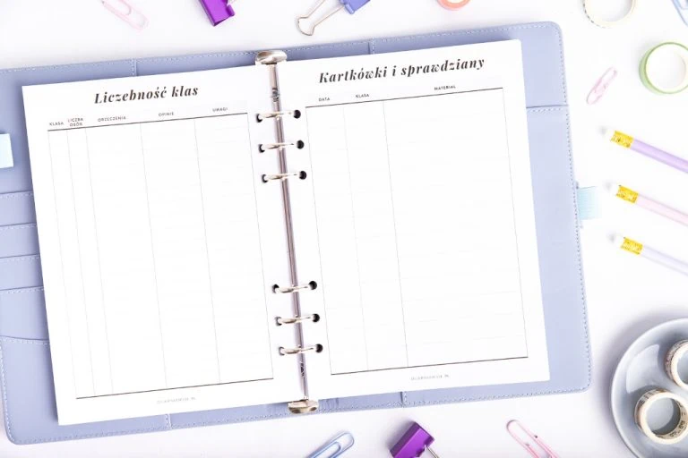 wkład do organizera, planer nauczyciela