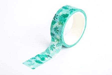 Washi tape, zielone rośliny