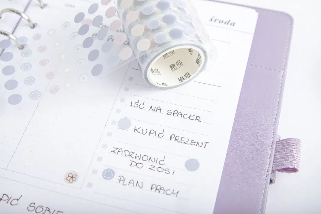 naklejki do bullet journala, kropki