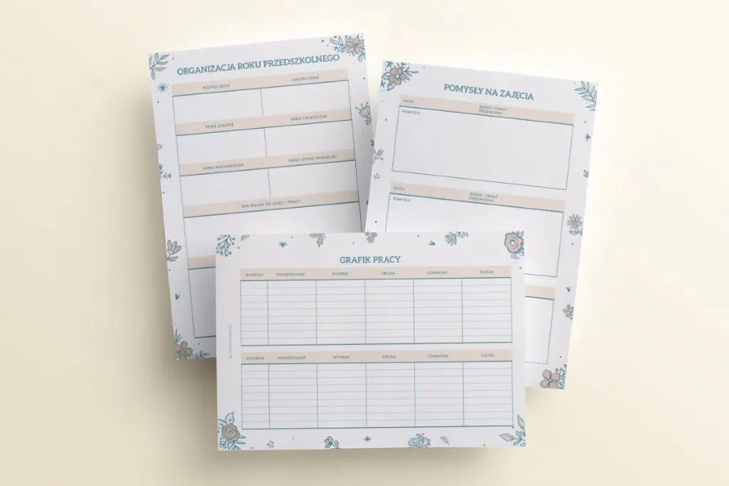 planer nauczyciela przedszkola do druku
