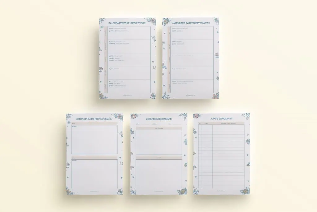 planer nauczyciela przedszkola do druku