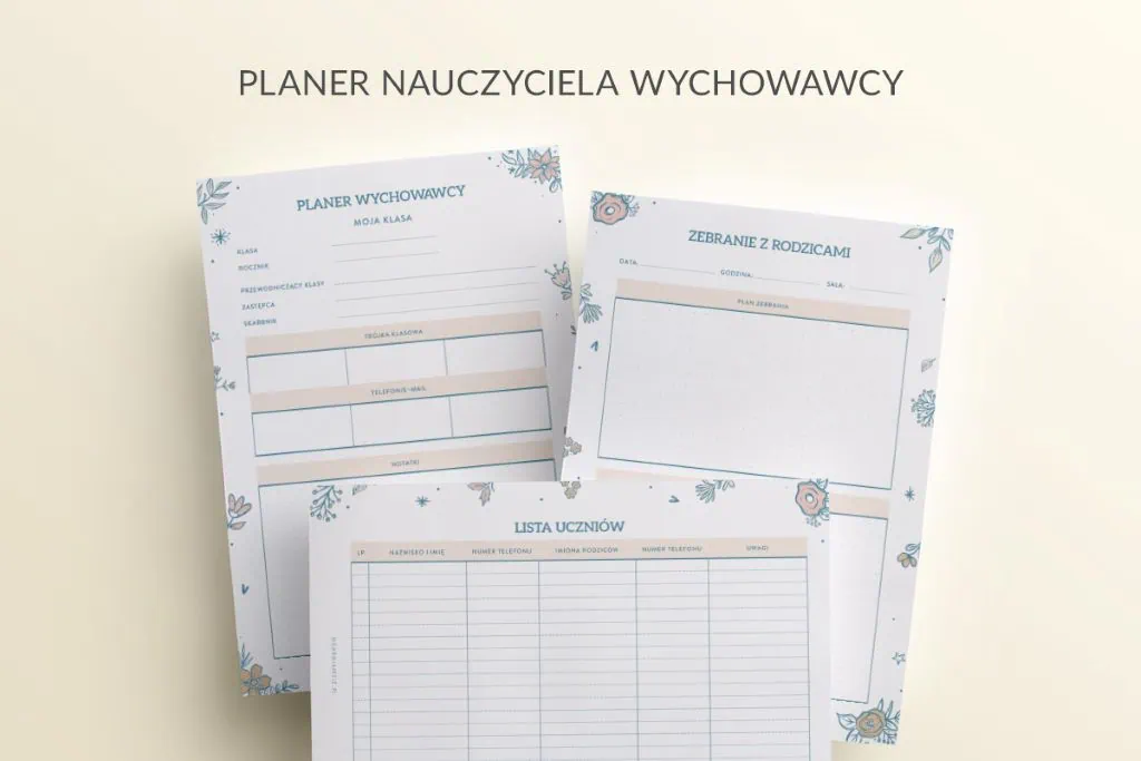 planer nauczyciela wychowawcy do druku