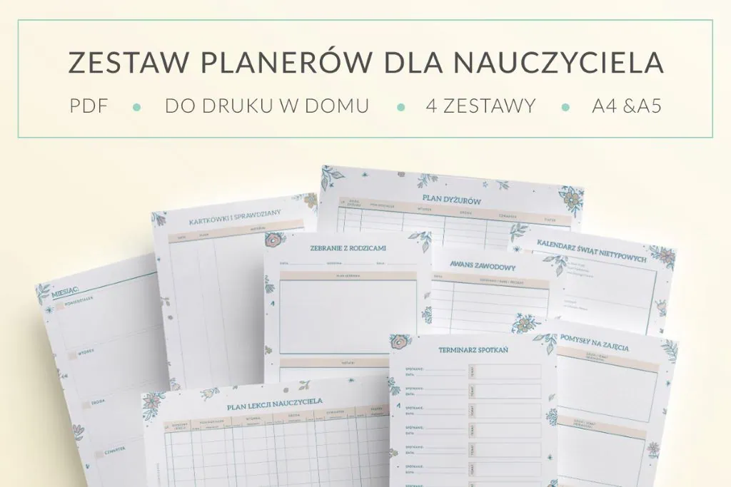 kalendarz nauczyciela do druku