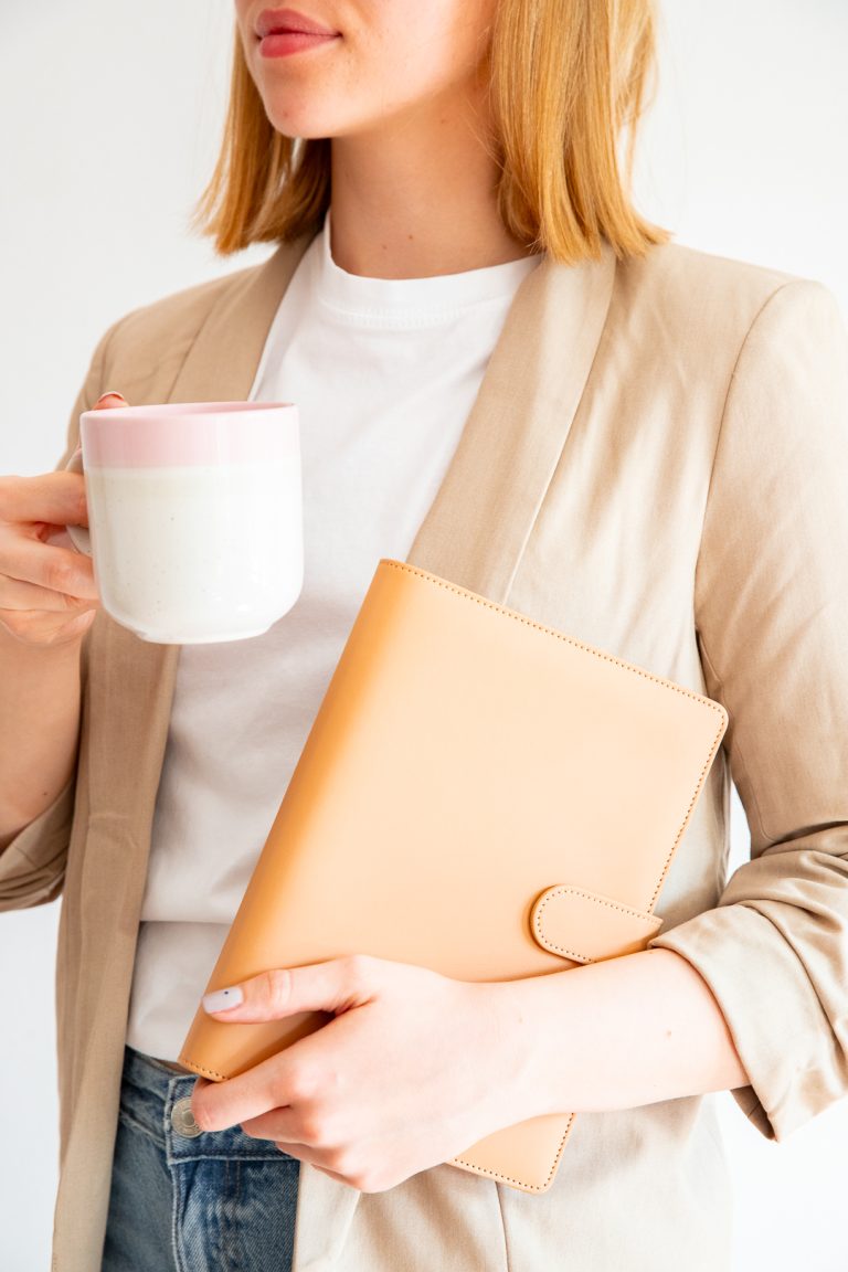 Organizer w okładce latte