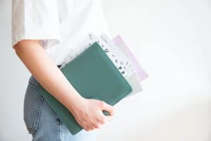 Organizer dla nauczyciela - okładka szałwia