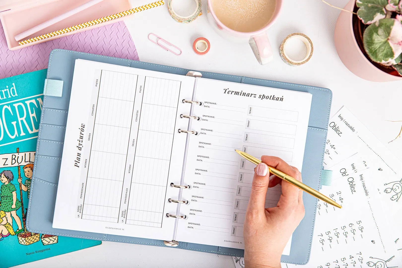 Organizer dla nauczyciela - plan dyżurów i terminarz spotkań