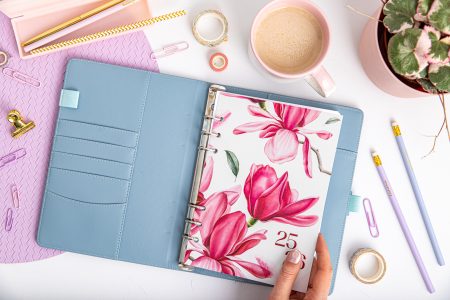 Organizer ze stroną tytułową Kwiat Magnolii