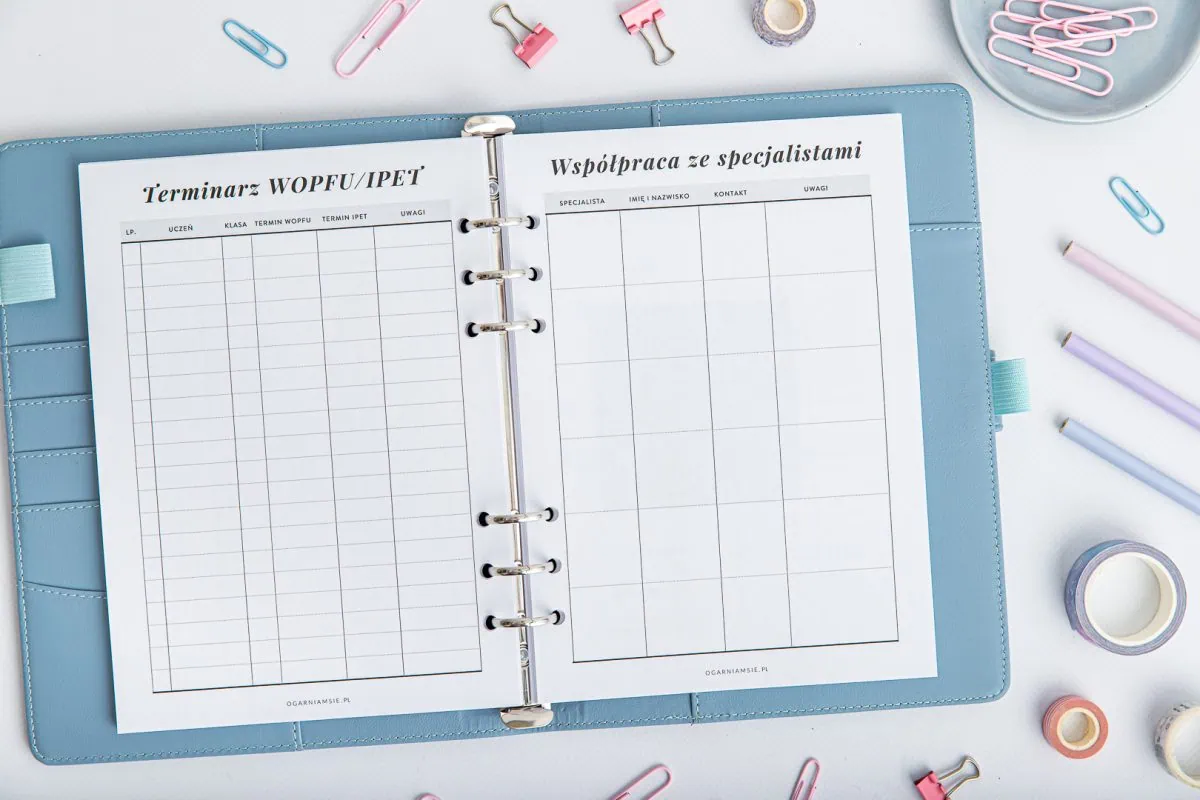Organizer dla nauczyciela - strona współpraca ze specjalistami