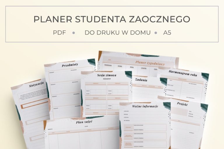 planer studenta zaocznego pdf