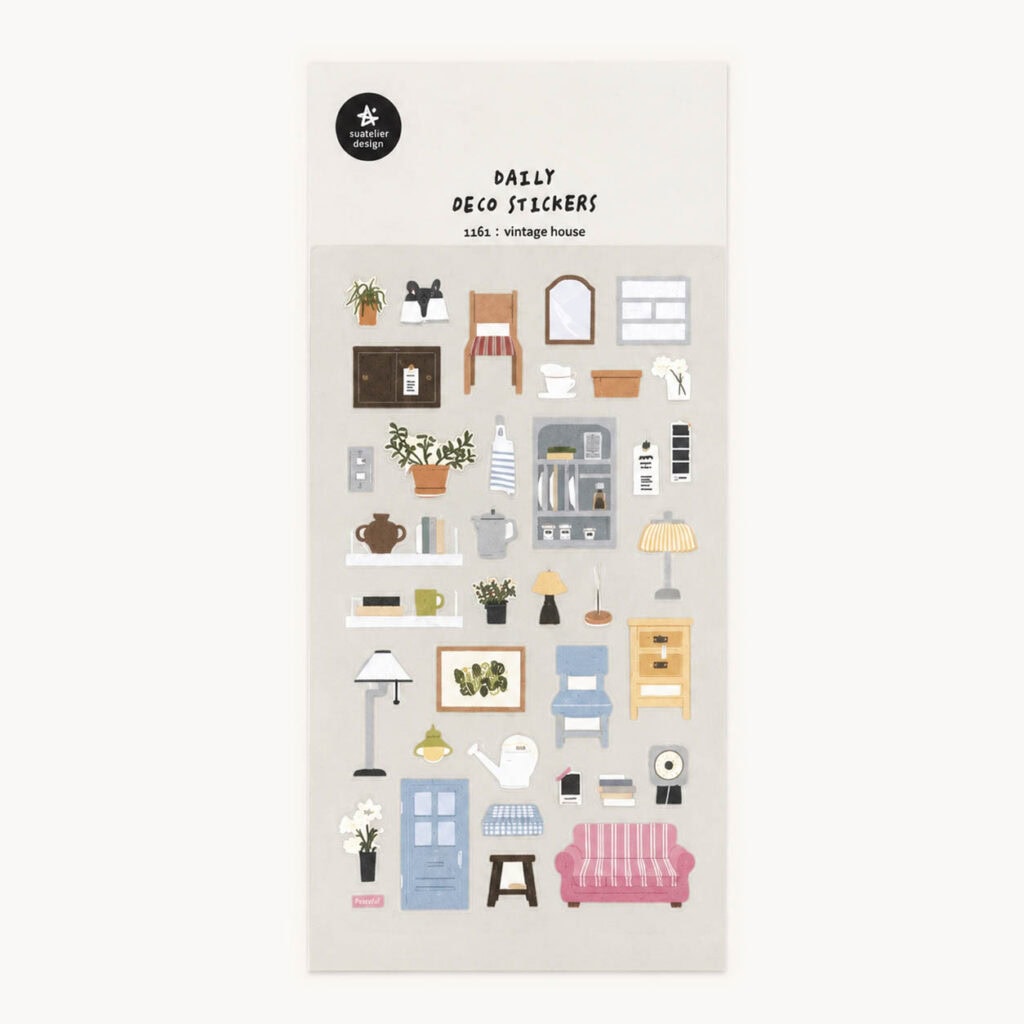 Naklejki do planera i bullet journal "Dom w stylu vintage"