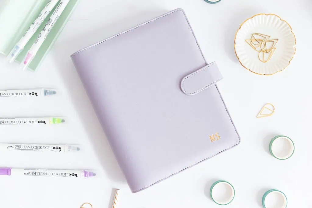Okładka na organizer A5 z grawerem, fiolet