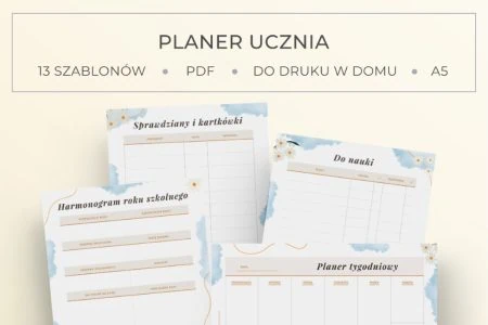 planer ucznia do druku