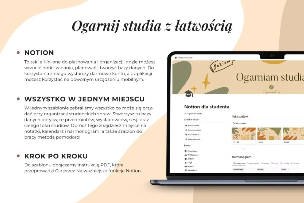 Planer studenta | Szablon Notion - obrazek 2