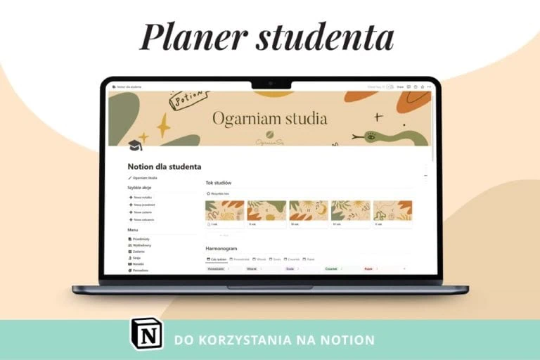 Planer studenta | Szablon Notion