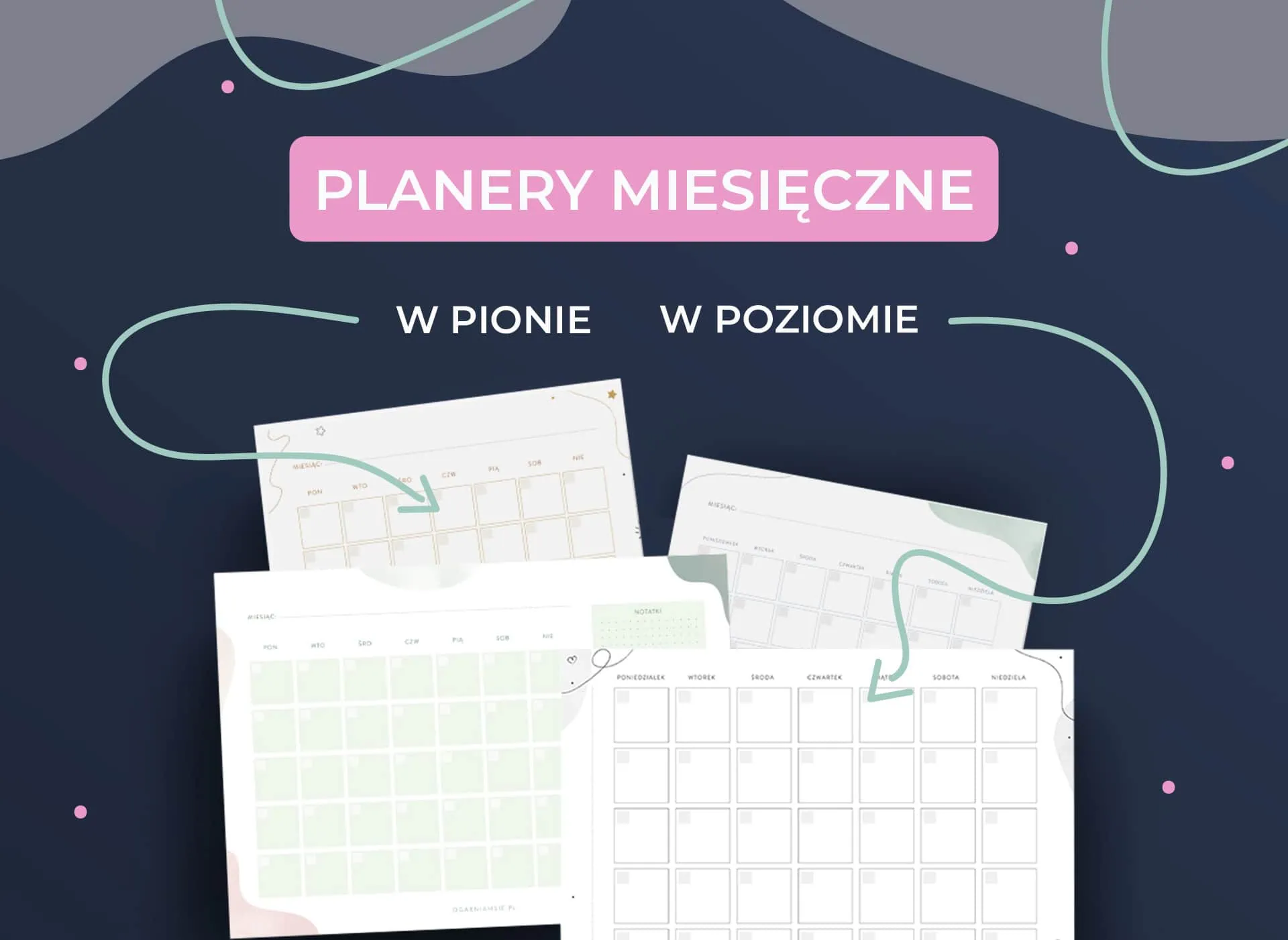 darmowy planer miesięczny do druku PDF