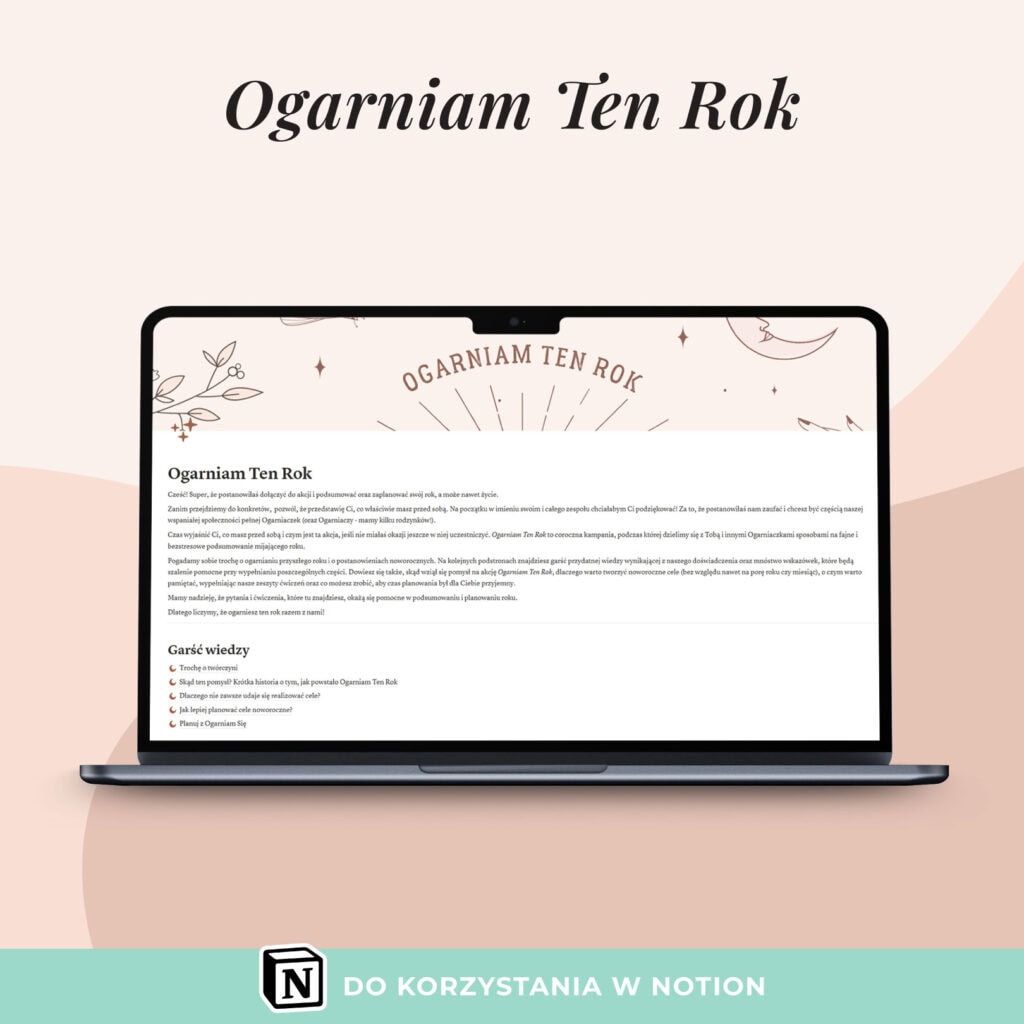Ogarniam Ten Rok | Notion Life Planner