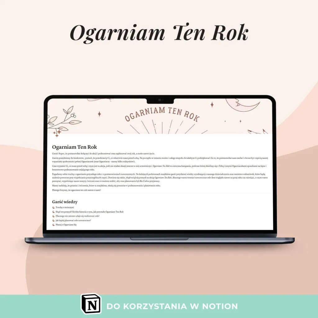 Ogarniam Ten Rok | Notion Life Planner