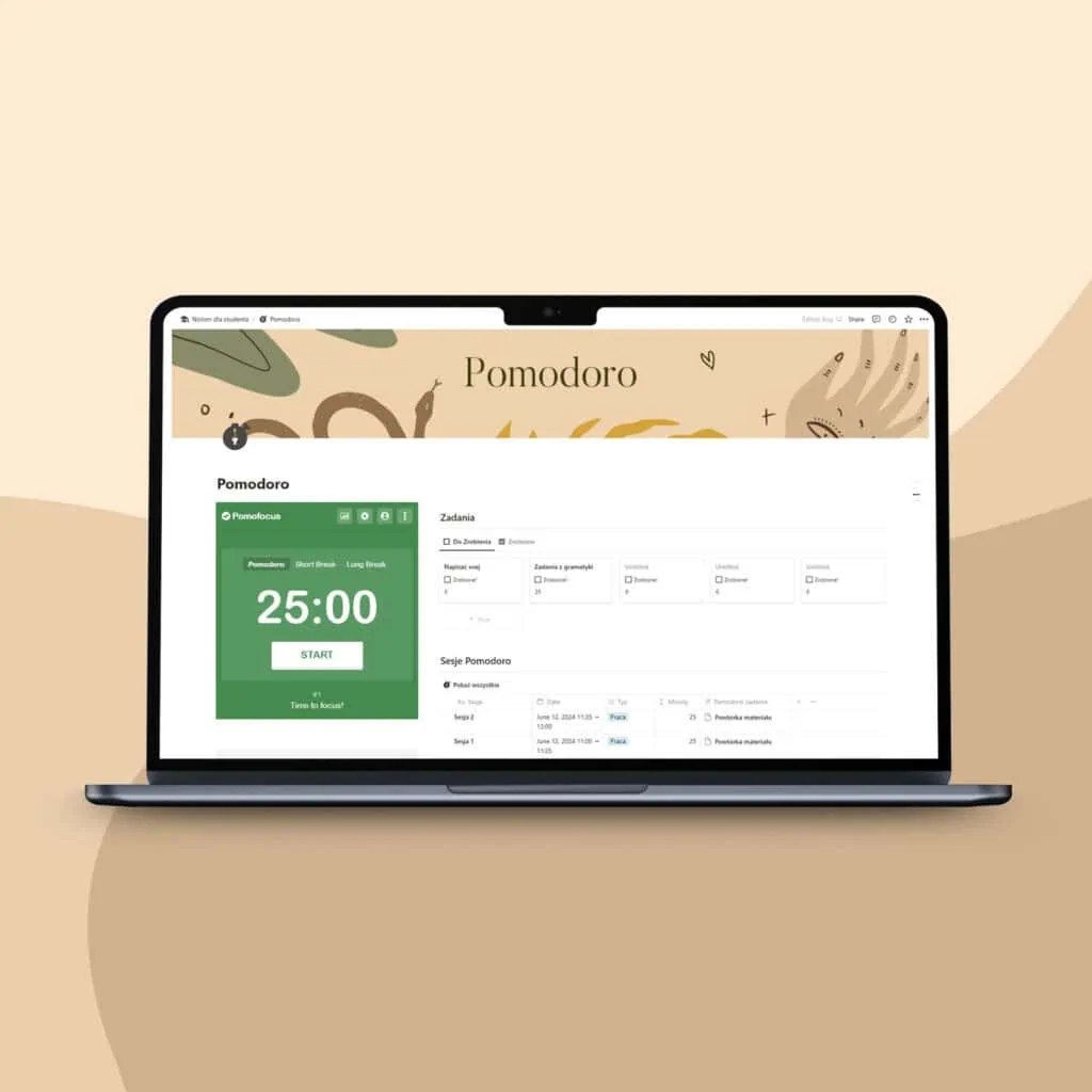 Planer studenta | Szablon Notion (2)