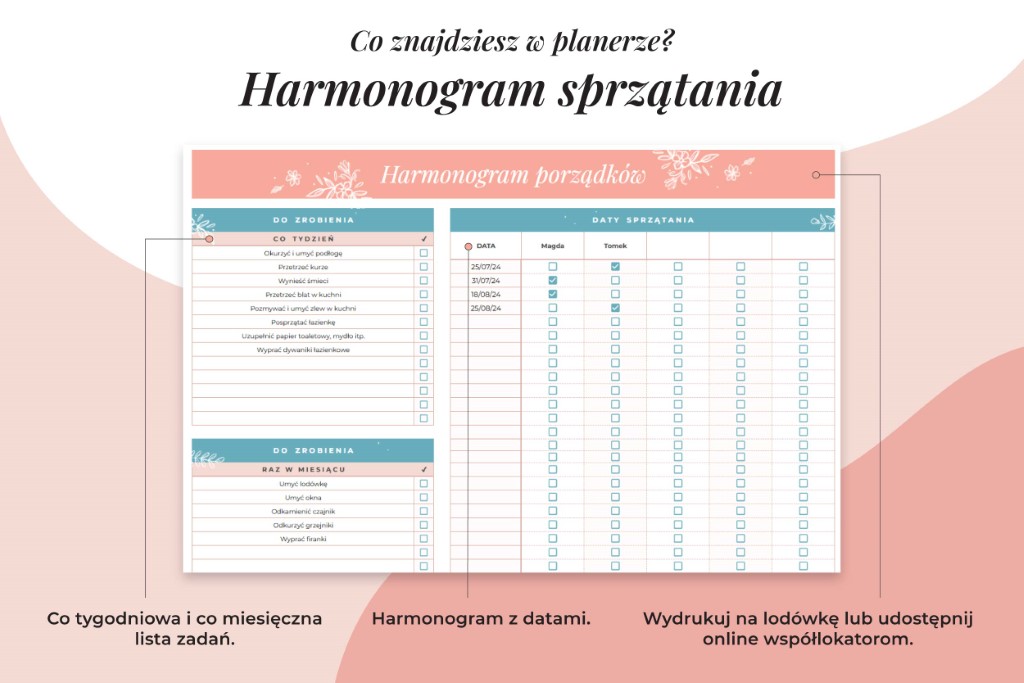 planer dla współlokatorów za darmo