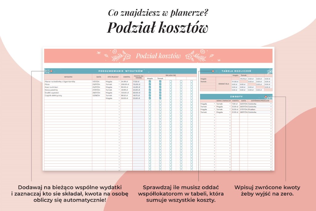 darmowy planer współlokatorski