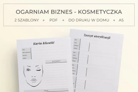 Planer do druku dla kosmetyczki