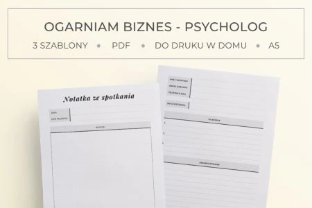 Planer do druku dla psychologa
