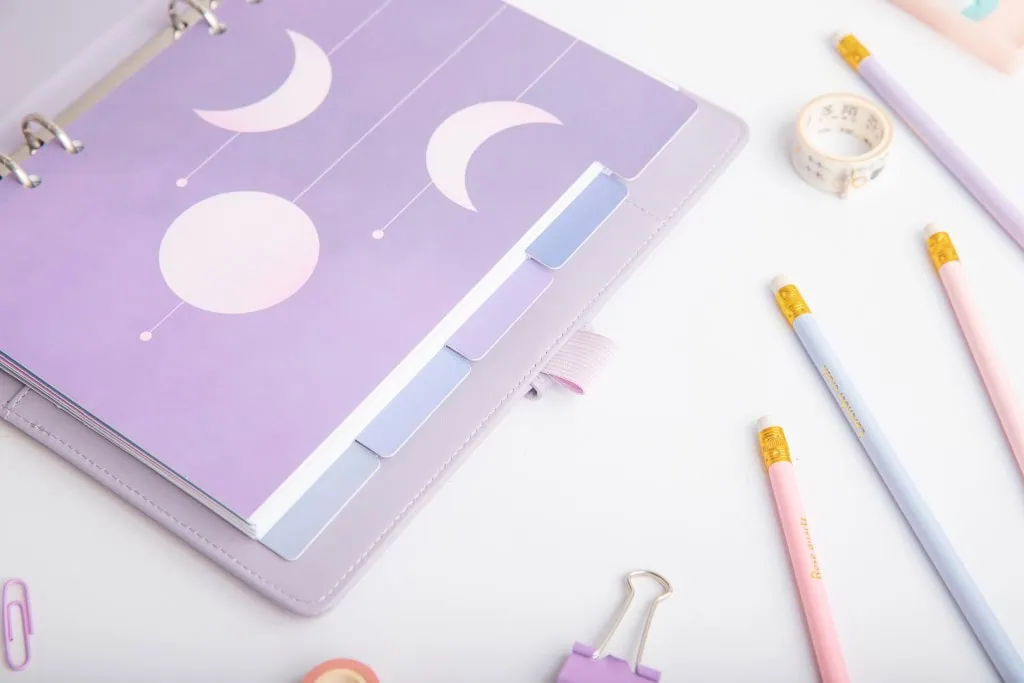 Przekładki do organizera, fioletowy