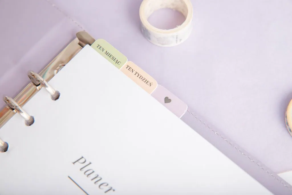 Zakładka do organizera, kwiaty