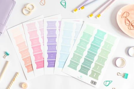 Naklejki zakładki “Miesiące”