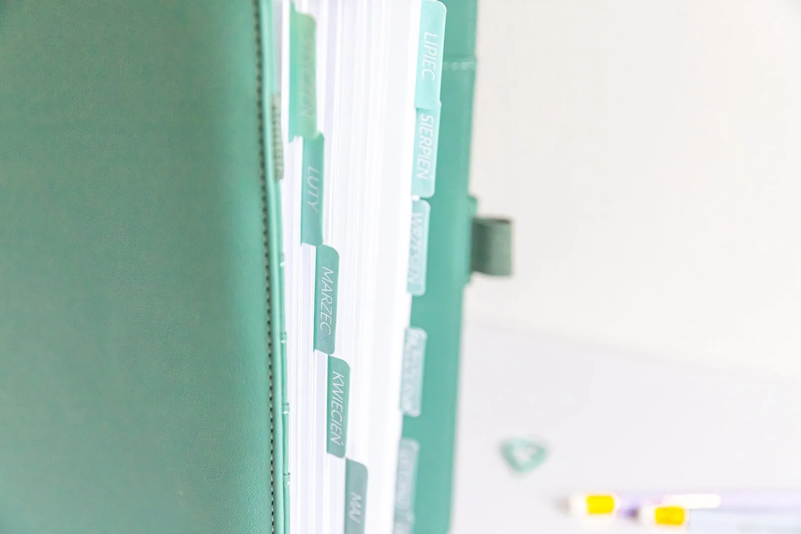 Naklejki "Miesiące" w kolorze szałwia