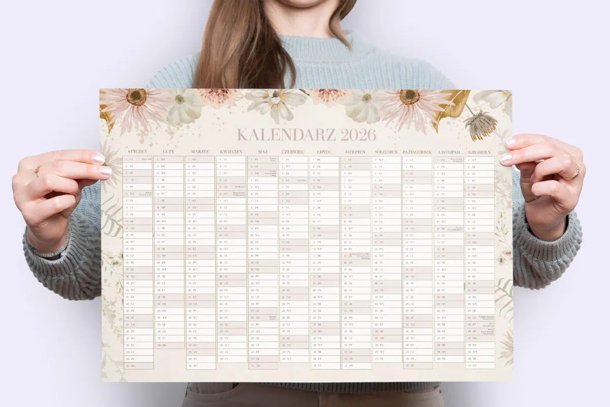 Kalendarz plakatowy 2026 A3 - Późne Lato