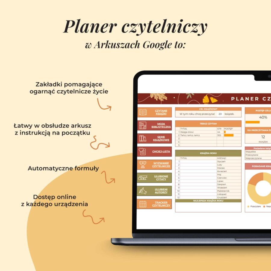 Planer książkary w arkuszach Google