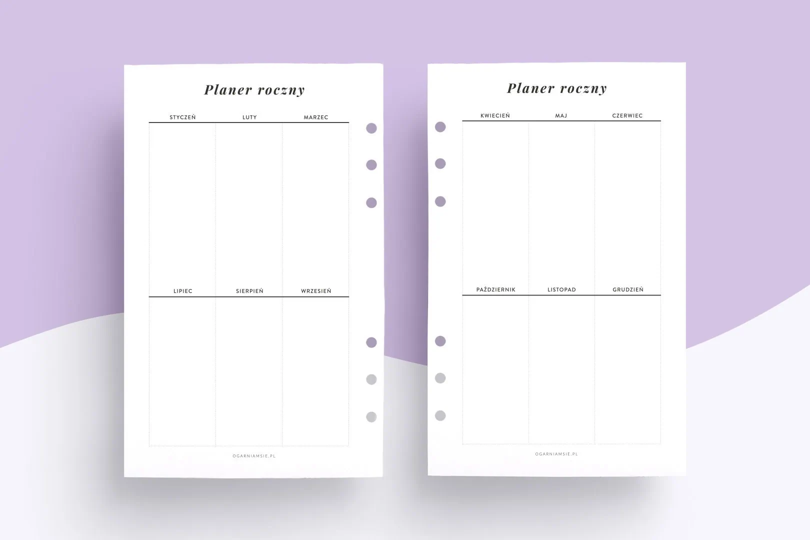 Wkład A6 2026 - kalendarz roczny