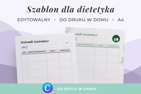 Szablon Canva dla dietetyka