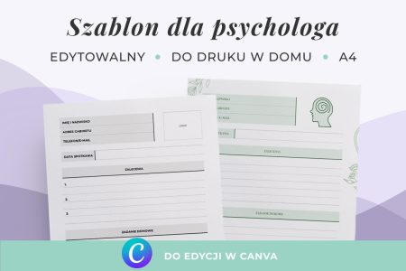 Szablon Canva dla psychologa