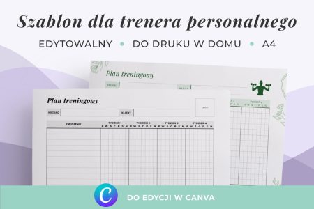 Szablon Canva dla trenera personalnego