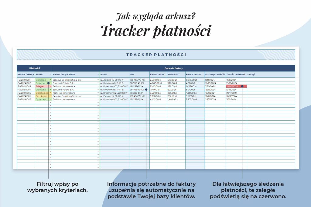 Tracker klientów - tracker płatności