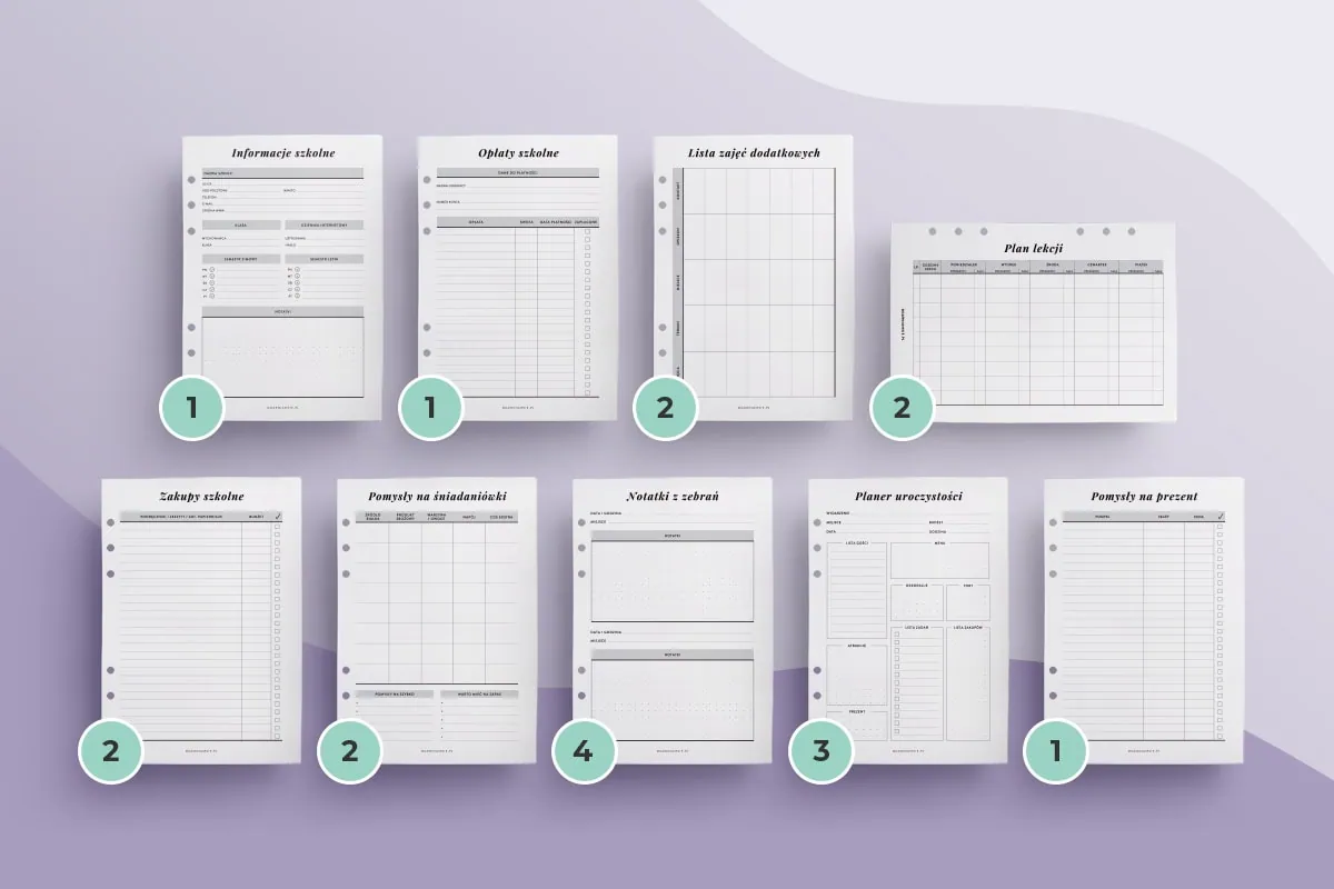 Dodatek do organizera - mama szkolniaka