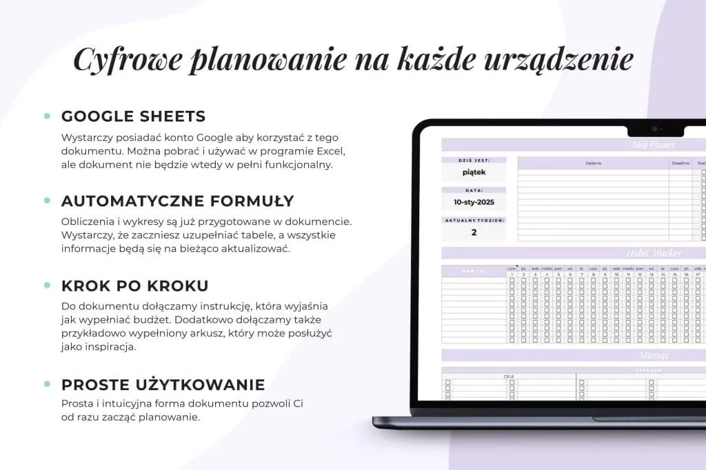Darmowy kalendarz w Google Sheets
