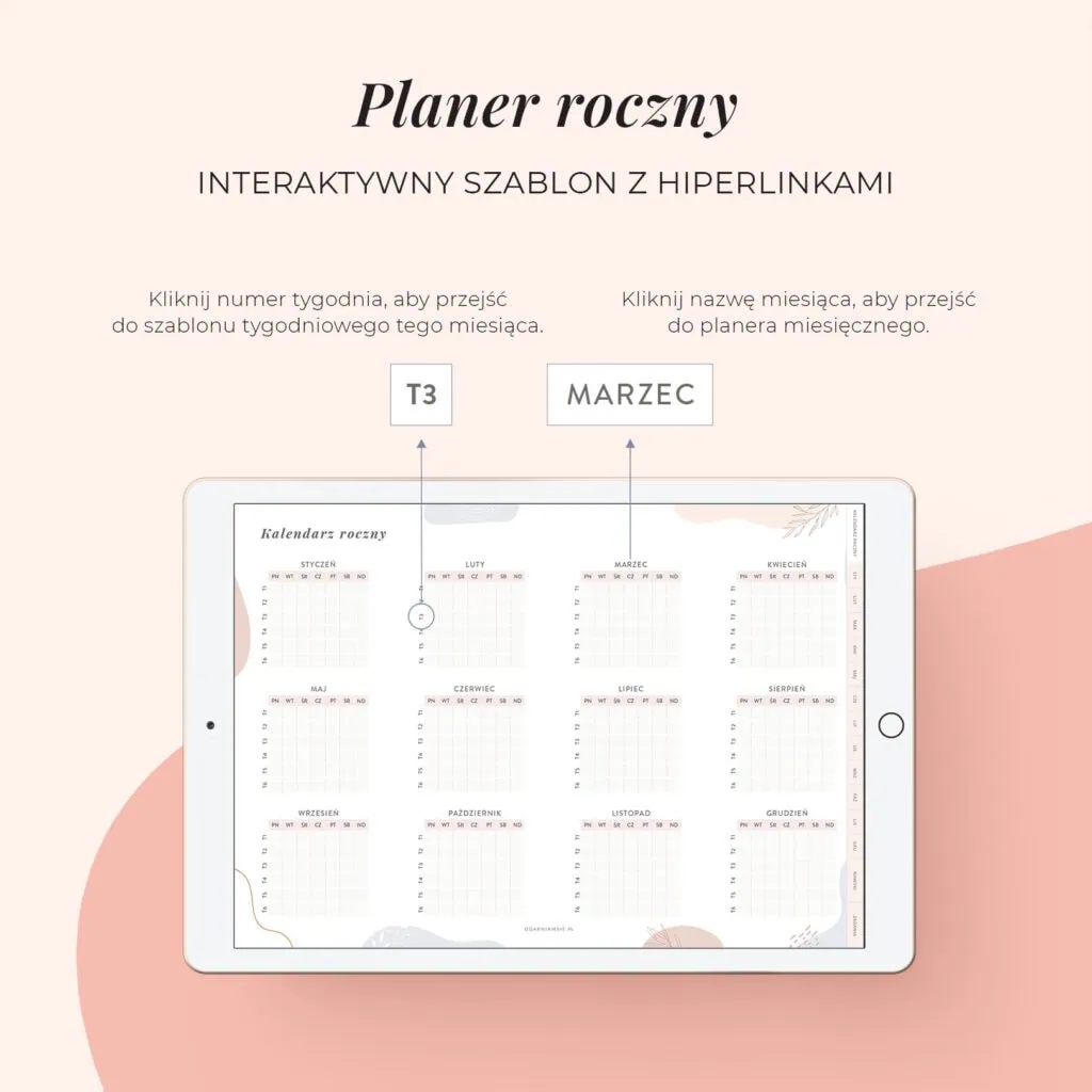 Digital planer niedatowany | Planer roczny