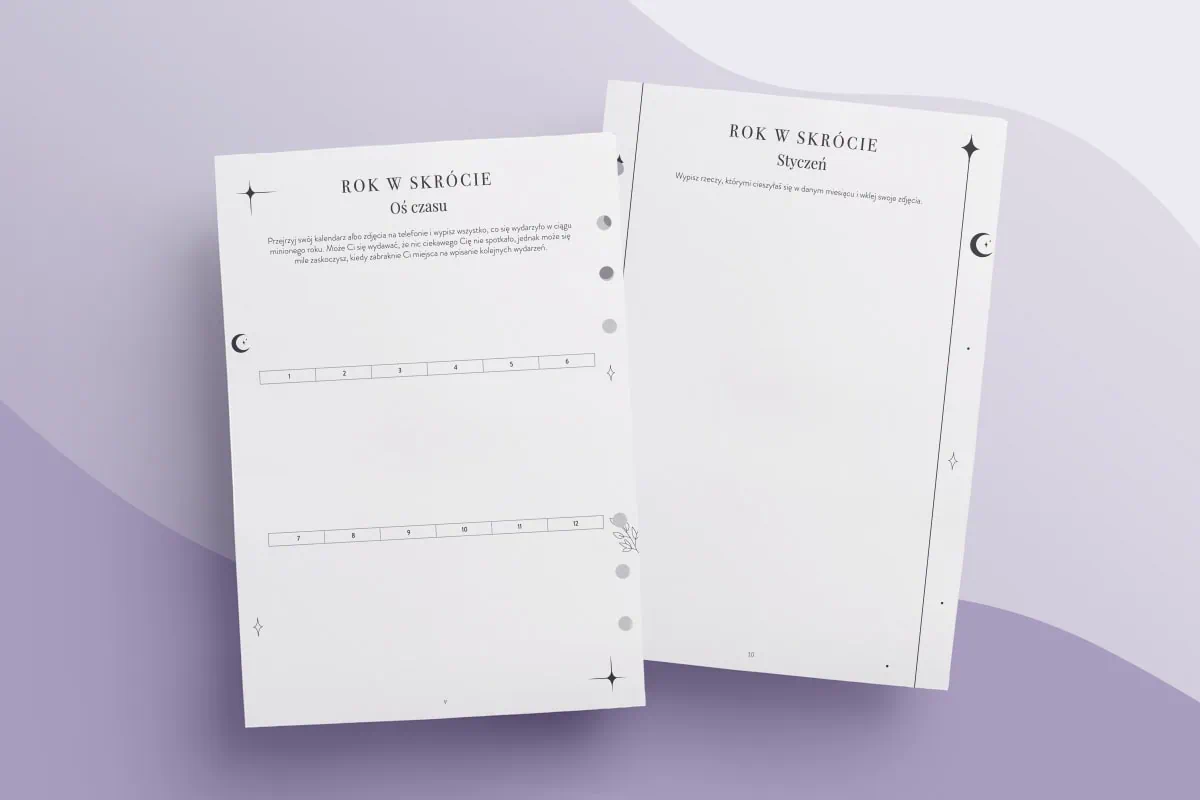 Wkład do organizera Album wspomnień "To był mój rok" - strona rok w skrócie