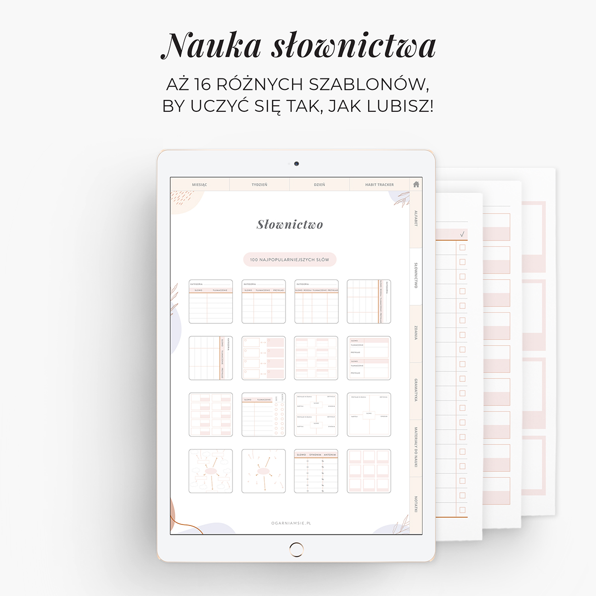 Planer językowy na iPada - nauka słownictwa