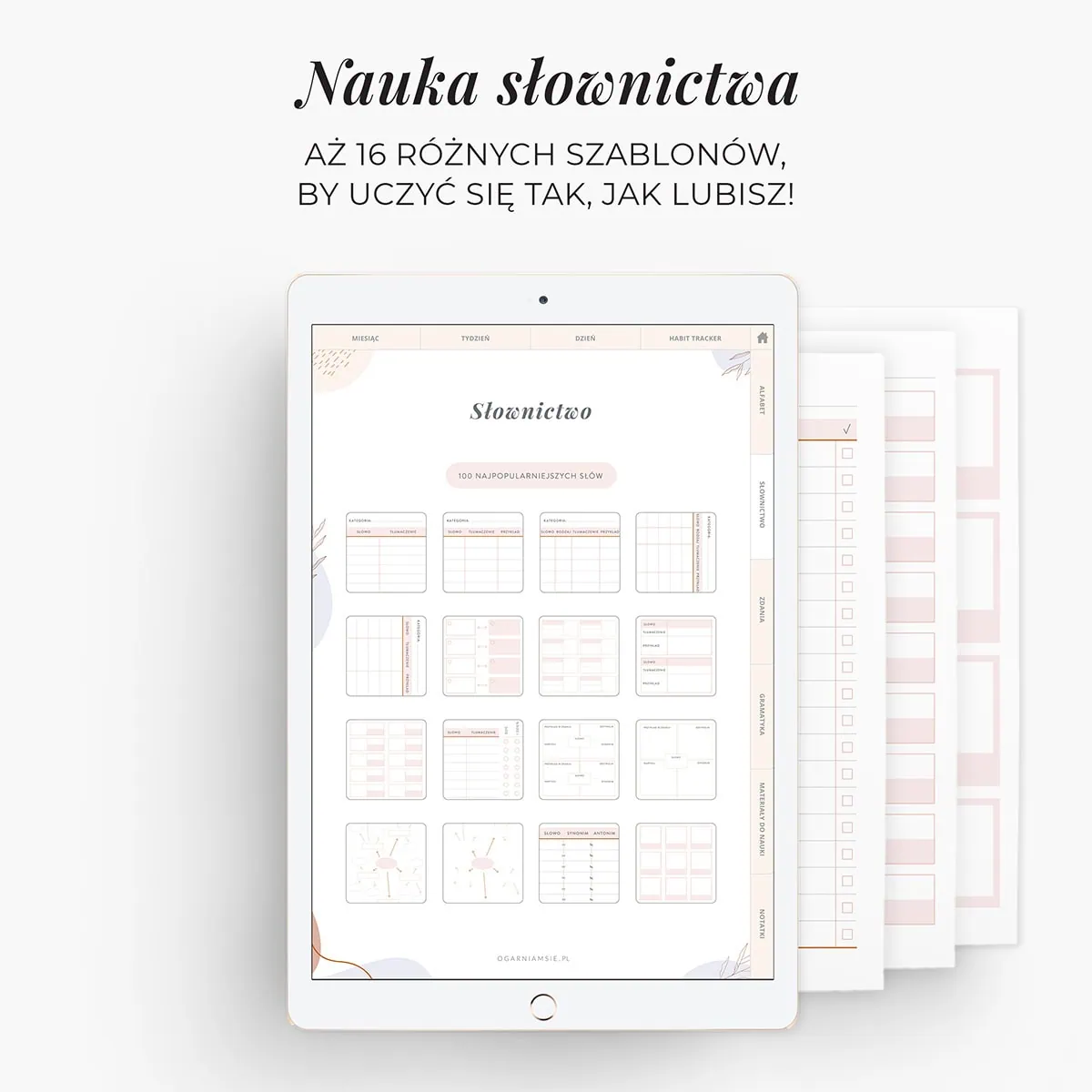 Planer językowy na iPada - nauka słownictwa