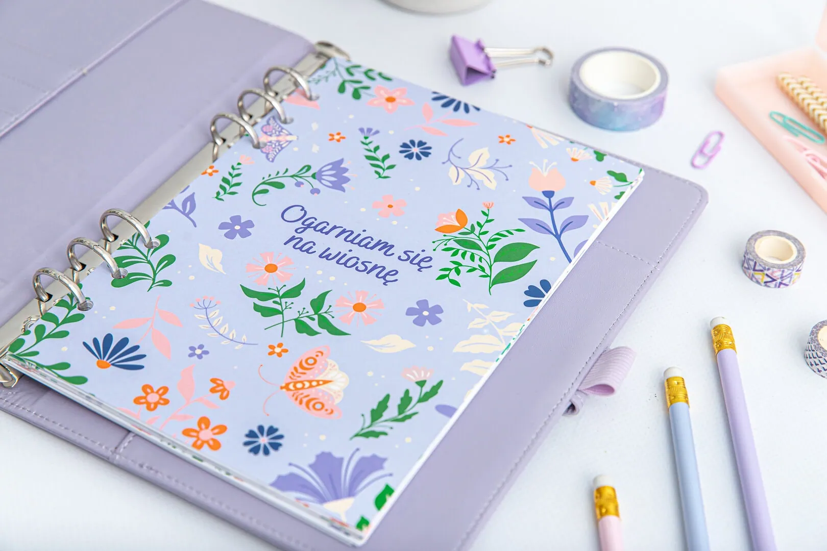 Wkład Ogarniam się na wiosnę w organizerze fioletowym