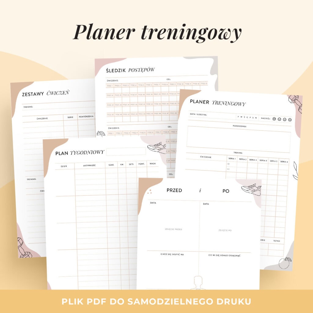 Planer treningowy do druku